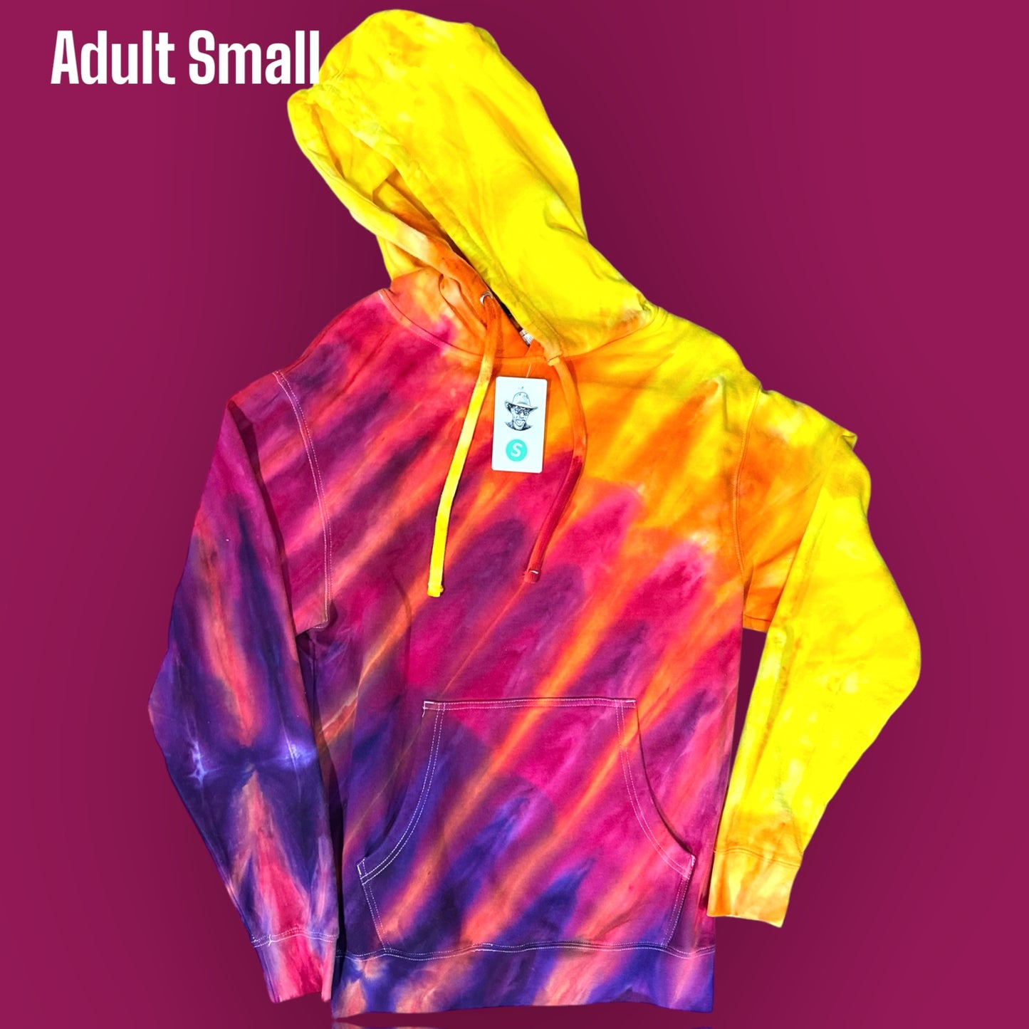 Adult Unisex Ice Dyed Hoodie- Size Small