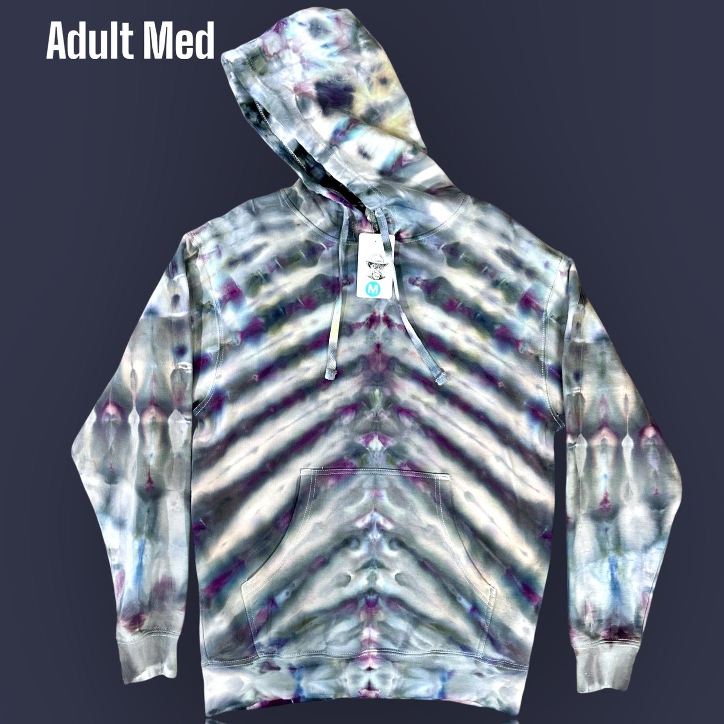 Adult Unisex Ice Dyed Hoodie- MED