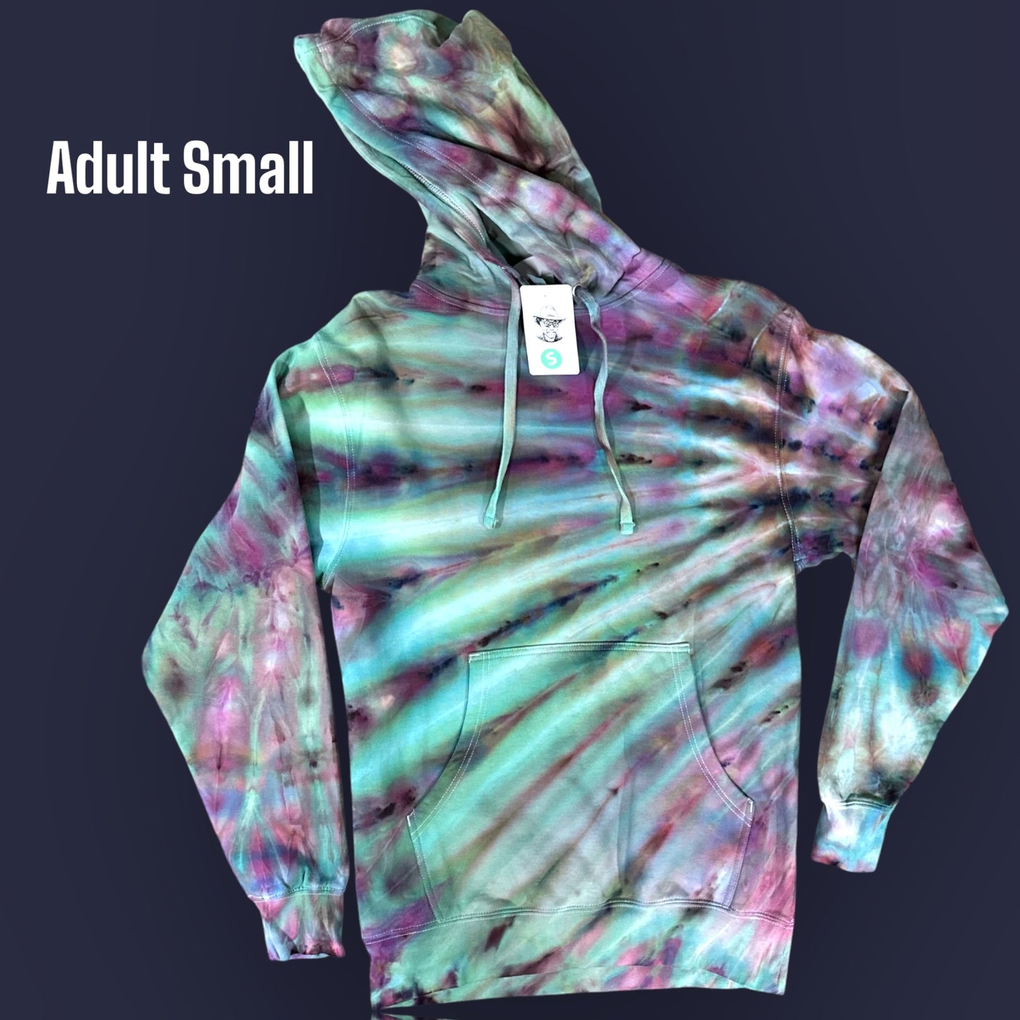 Adult Unisex Ice Dyed Hoodie- Size Small